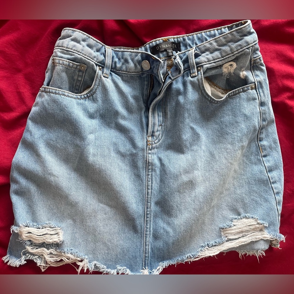 Dynamite Blue Mini Pencil Skirt Casual